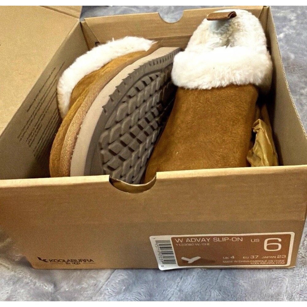 Koolaburra by UGG W Advay Slip-On Suede Lined Slippers Brown Women’s 6